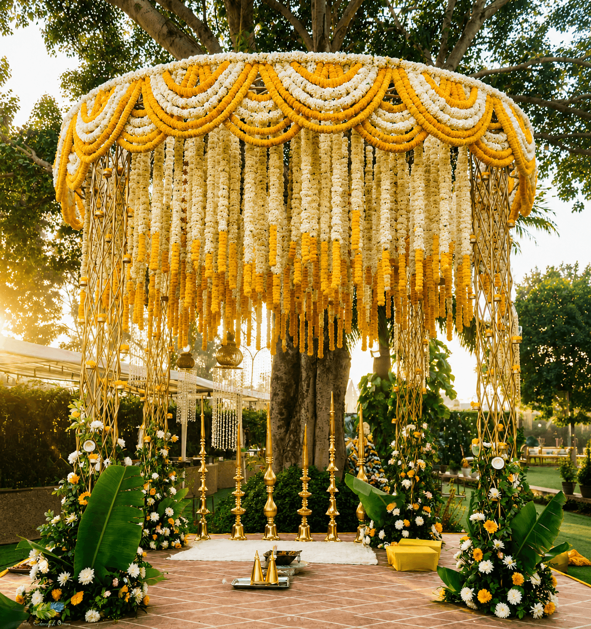 Haldi decoration setup 4
