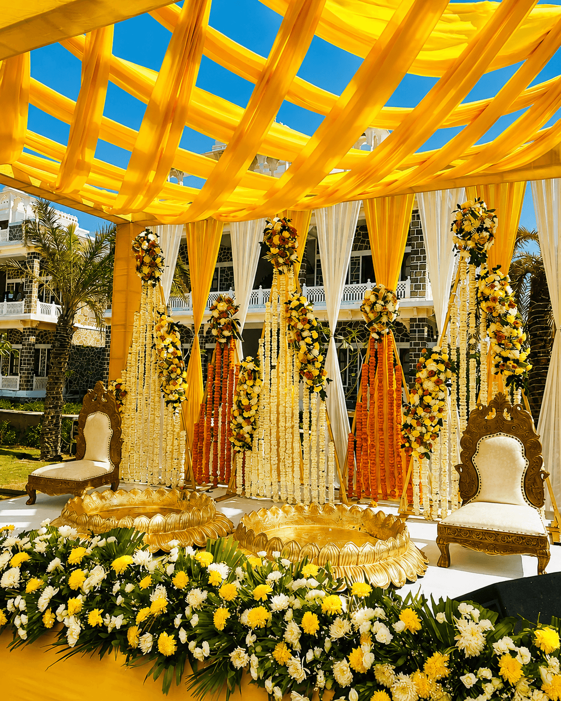 Haldi decoration setup 5