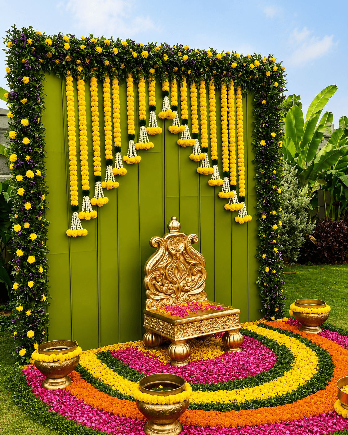 Mehendi decoration setup 1