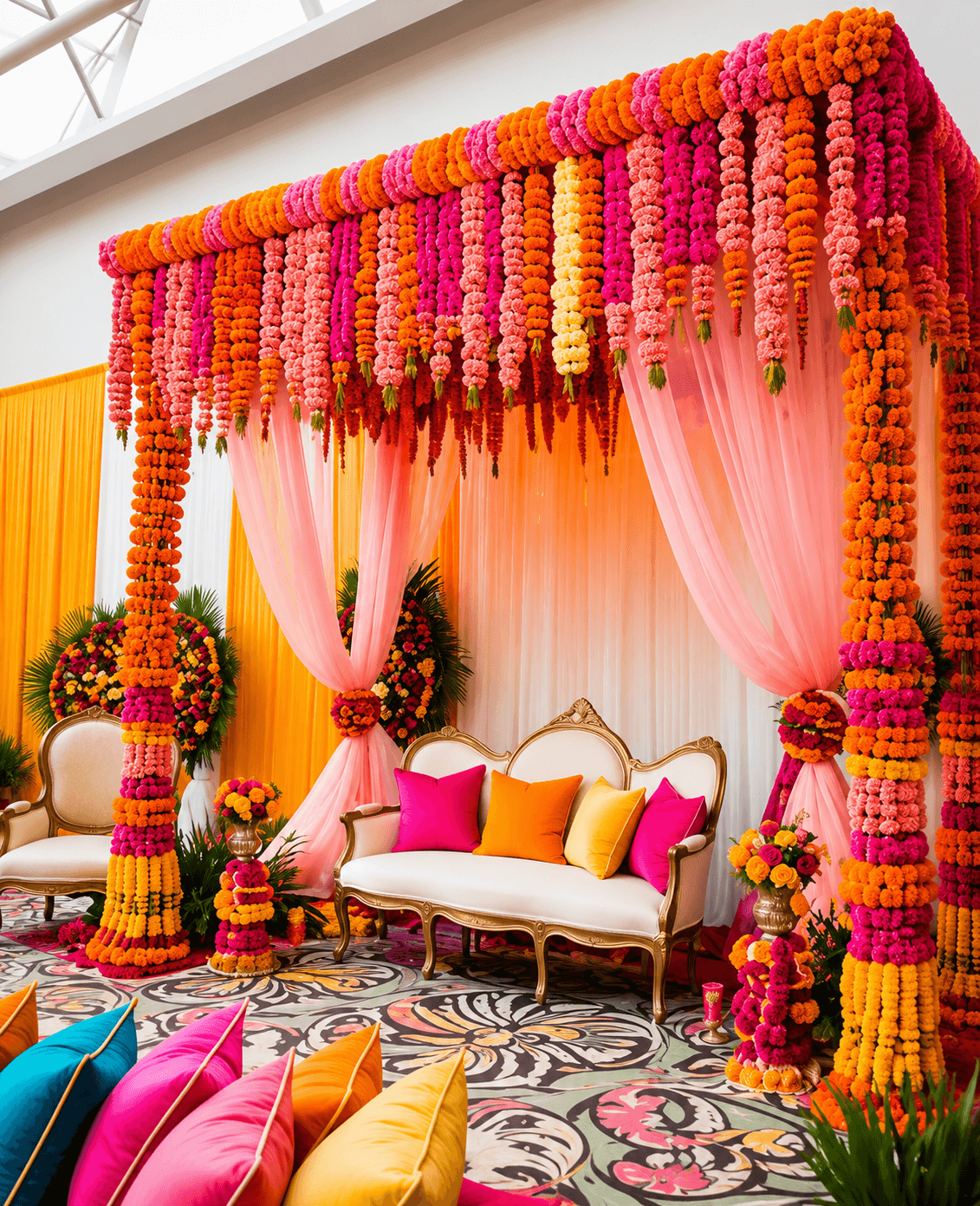 Mehendi decoration setup 2
